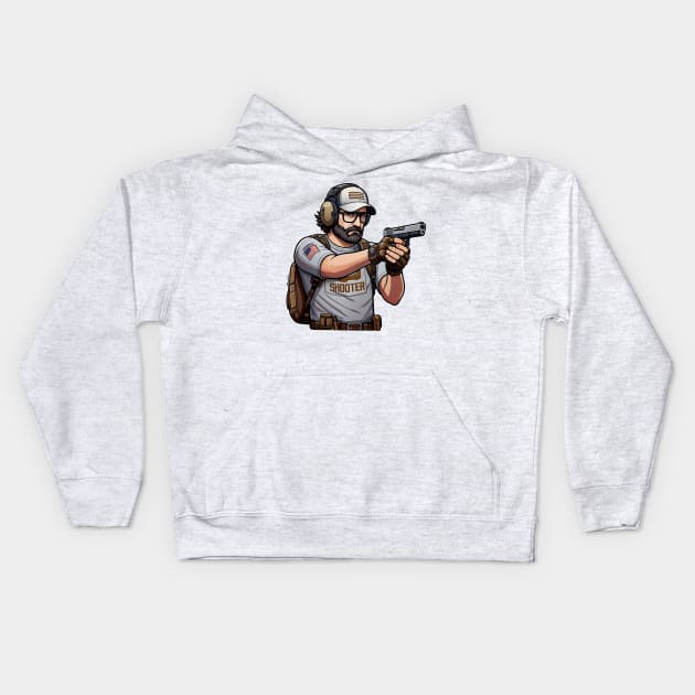 Tactical Man Kids Hoodie by Rawlifegraphic